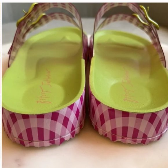 Stylish Pink Checkered Women's Sandals - Picture 5 of 7